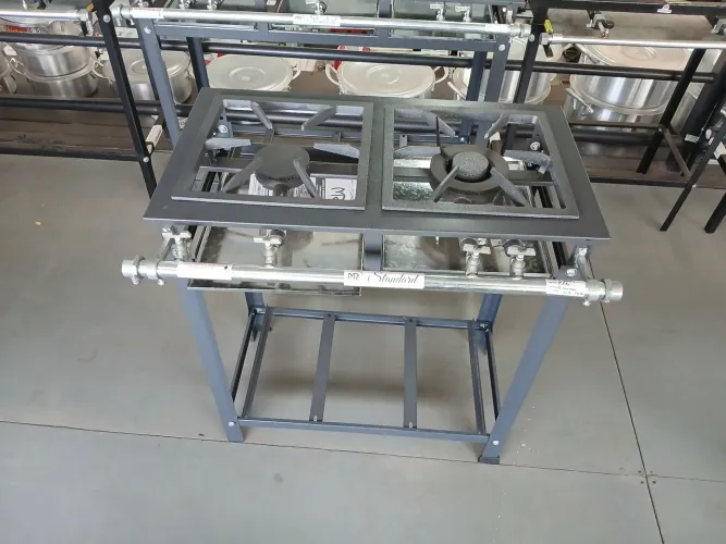 Fogão Industrial 2 Bocas 30x30 1 Duplo 1 Simples 