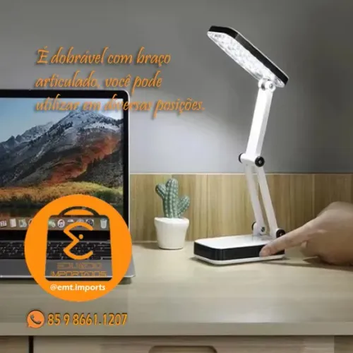 Luminária Dobrável 24 Leds Recarregável OIH-4706