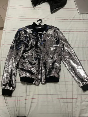 Casaco lantejoula duas cores