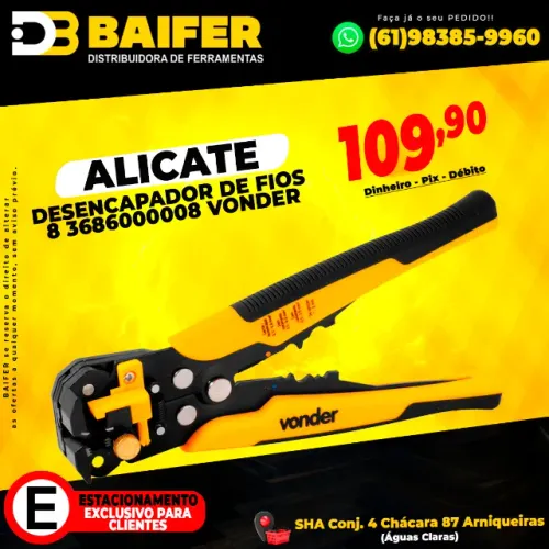 Alicate Desencapador de Fios 8  * Vonder