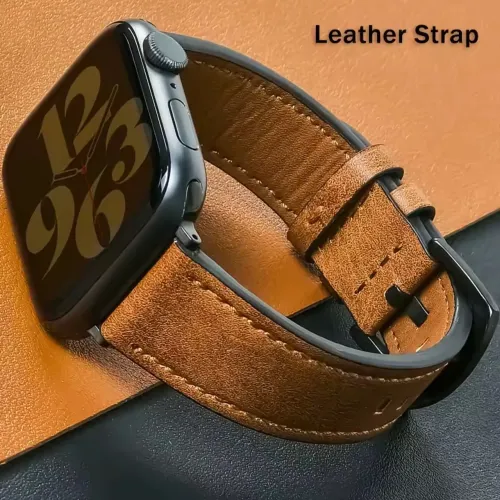 Pulseira para Apple Watch Couro Sintético 42, 44, 45 e 49mm