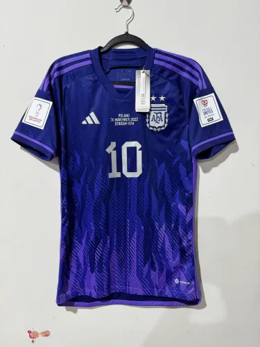 Camisa Argentina Copa do Mundo 2022 Away Messi 10 Original 