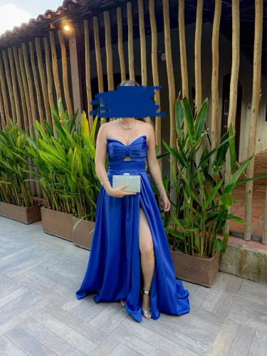 Vestido de Festa Azul Royal