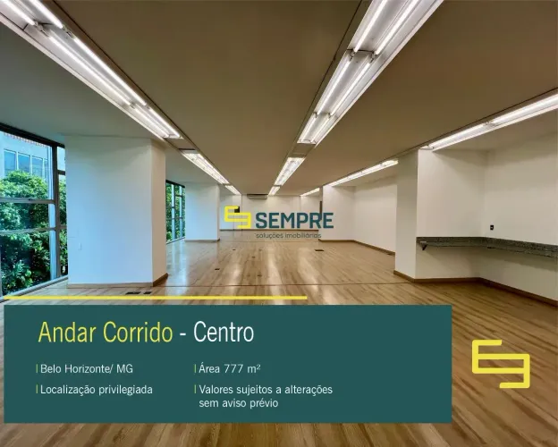 Andar comercial para locação no Bravo BH - Centro de Belo Horizonte