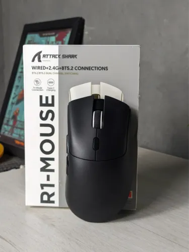 NOVO! Mouse Gamer Attack Shark R1 | 60g, Tri-Mode, Sensor 3311!