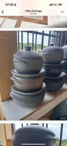 Panelas de barro artesanais com tampa