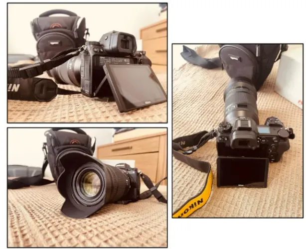 Nikon Z7 + Lentes 24-70mm e 105mm Macro + Tripé Manfrotto