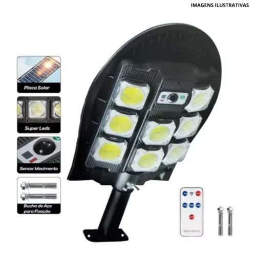 Luminária LED Solar LE-8324: Iluminação Sustentável (Distribuidor Jk Eletrônicos)