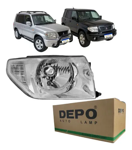 Farol Manual Direito Mitsubishi Pajero Tr4 2003 A 2006 Novo - Direito/passageiro