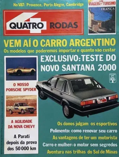 Revista Quatro Rodas 1988 - Teste Santana GLS 2000