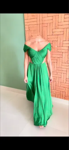 Vestido de festa verde longo P NOVO