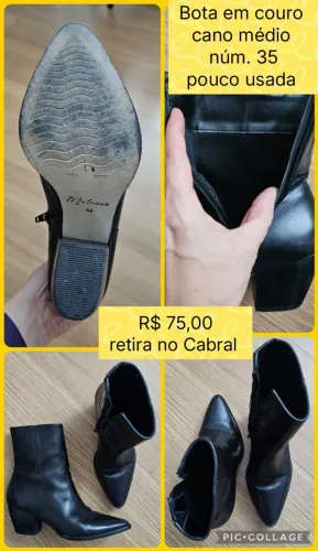 bota em couro 35
