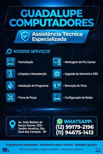 Guadalupe Computadores | Montagem, Manutenção e Upgrade de PCs