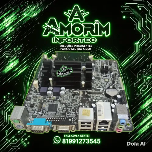 PLACA MÃE ASROCK J1800i D1800B-ITX.