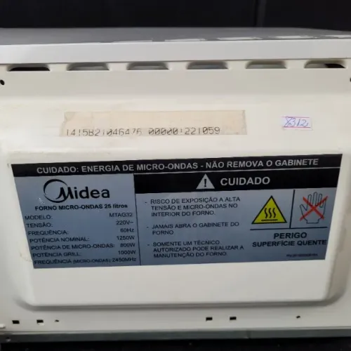 Microondas Midea (COM DEFEITO / APROVEITAR PEÇAS)