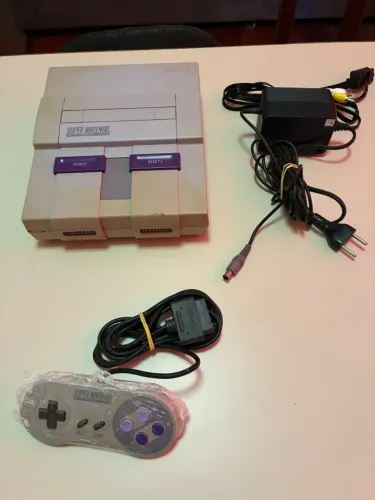 Super Nintendo completo, kit snes com cabo e controle