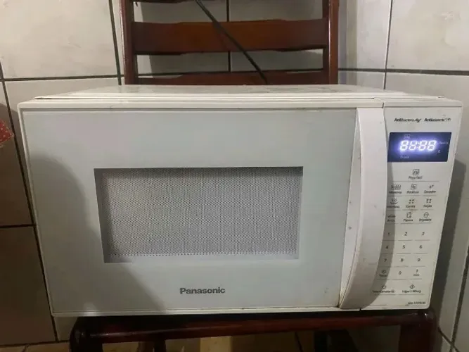 micro-ondas panasonic branco doação