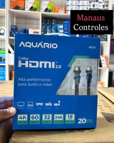 Cabo Hdmi 20M 3D versão 2.0 Ultra HD 4K 60Hz ( Promoção )