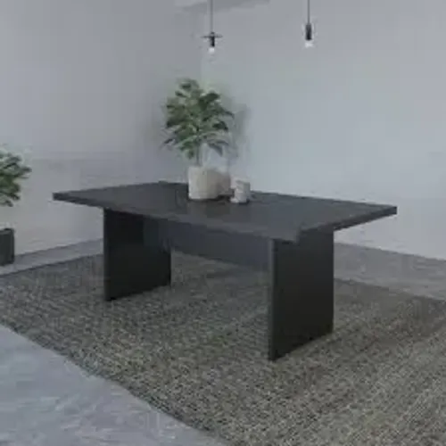 Mesa Preta Retangular jantar Tok stok