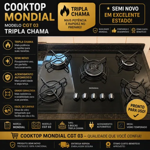Cooktop 5 bocas mondial ctg 03
