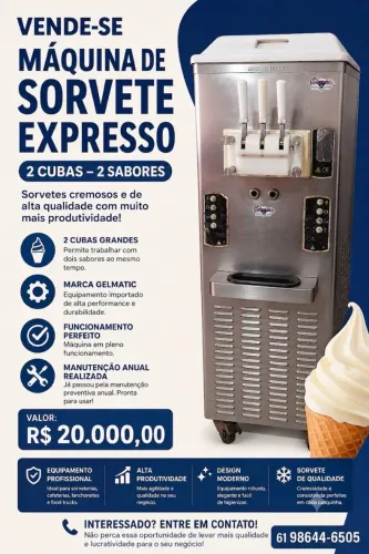 Máquina de sorvete expresso profissional