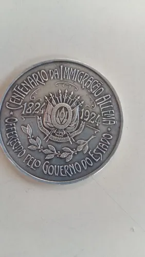 Medalha centenária alemã de prata 33 gramas