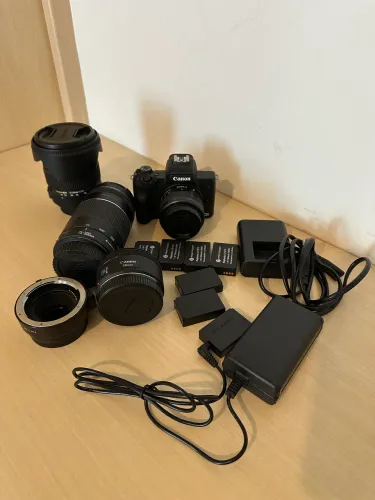 Canon Mark II M50 com lentes