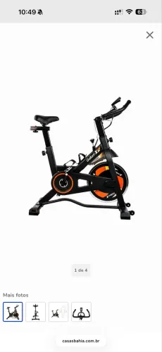 Bicicleta Ergométrica Gallant Elite X Spinning Roda de Inercia 8kg até 110kg Mecânica