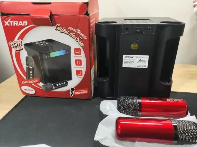 CAIXA DE SOM KARAOKÊ XTRAD 10W!