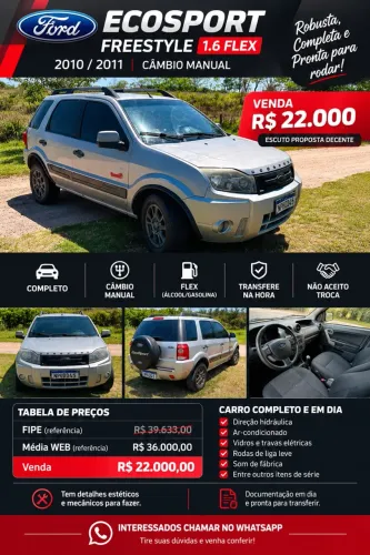 Ford Ecosport XLT Freestyle 1.6 Flex 8V 5P 2011