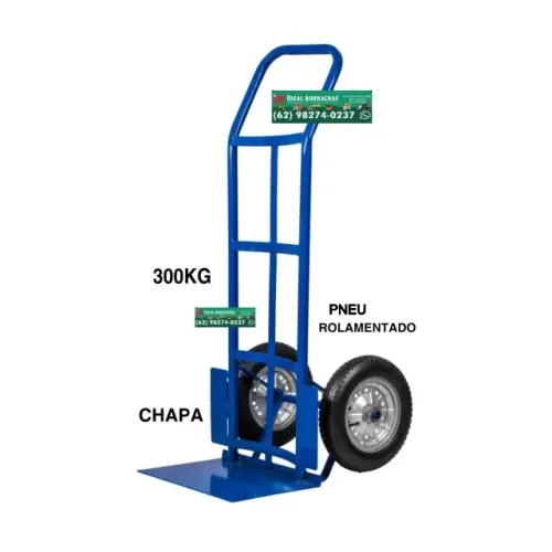 Carrinho carga 300kg - pneu rolamentado