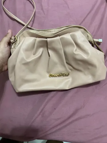 Bolsa couro fino rosê