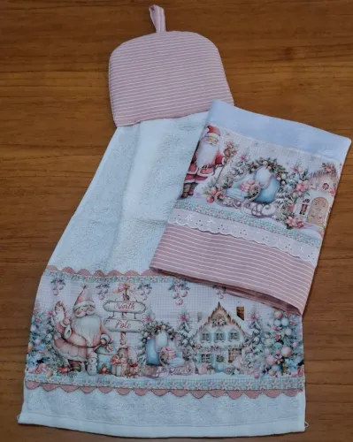 KIT: 1 PANO DE PRATO COM 1 PANO BATE MÃO