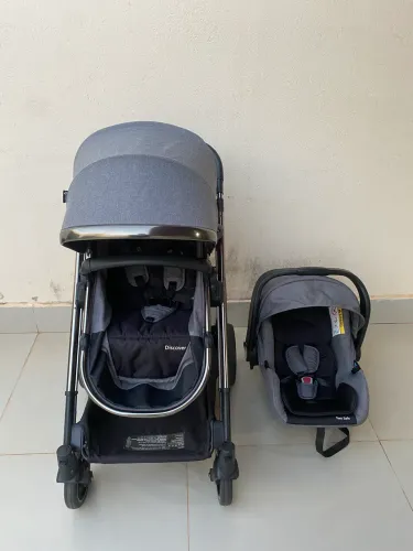 Kit Carrinho Moisés 3 em 1 Safety NOVINHO