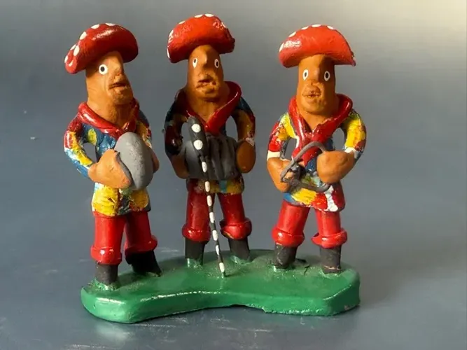 Escultura Arte Popular feito a mão Trio Nordestino