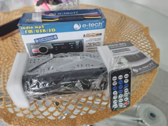 Radio Automotivo E-tech Mp3 Universal Bluetooth