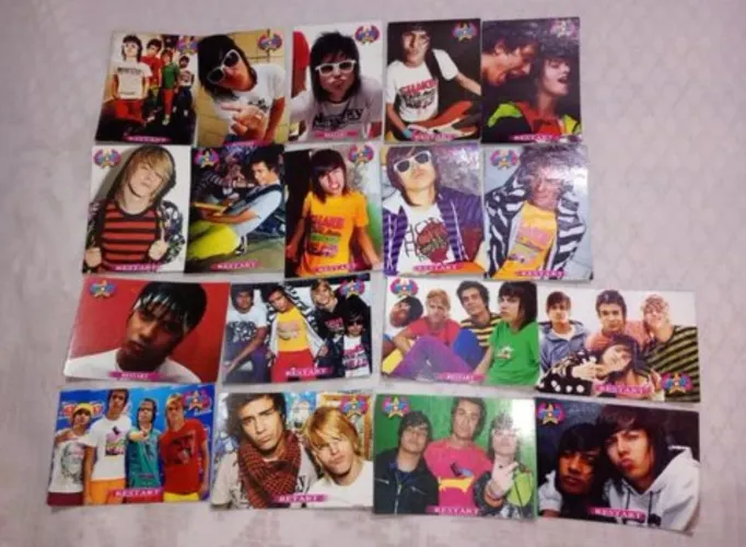Kit 18 Cards Banda Restart ídolos pop music