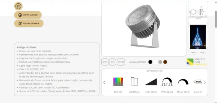 Projetor LED Powerlume PJX20W (Axis 20W)