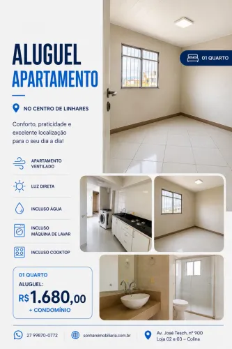 Alugo apartamento no centro