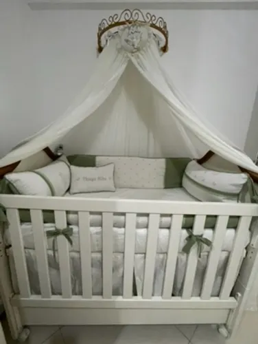 Quarto Completo Provence | Berço + Cômoda + Enxoval Completo | Pronto para Uso