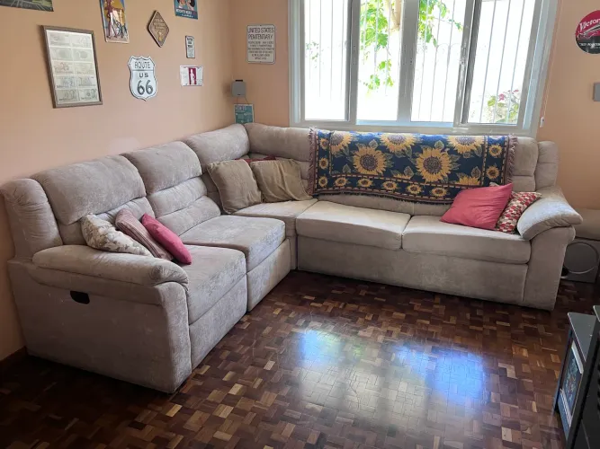 Sofá-cama reclinável 3 peças