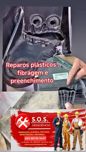 Reparos em plásticos e fibragem (pscinas, caixa d'água e reservatórios)