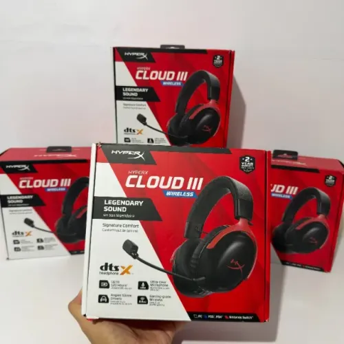 (NOVO) Fone Headset Gamer Sem Fio HyperX Cloud III, Drivers 53mm, Wireless