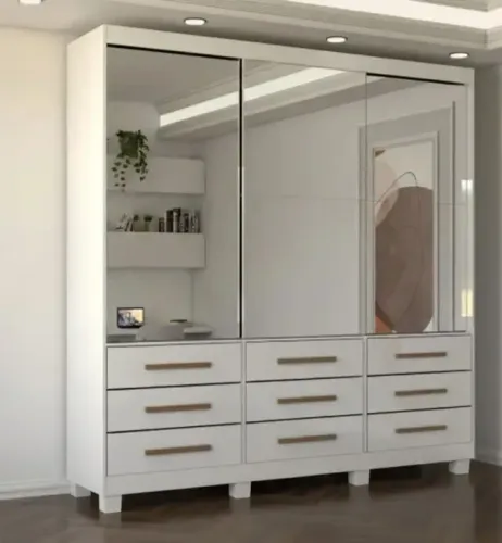 Guarda Roupa Sevilha 3 Portas Branco (produto novo)