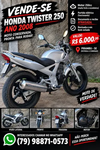 Twister 250 ano 2008