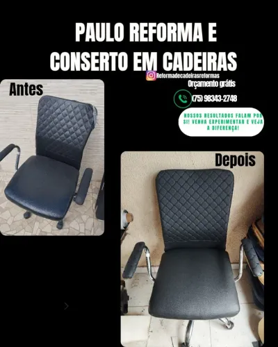 Manutenção em cadeiras de escritório