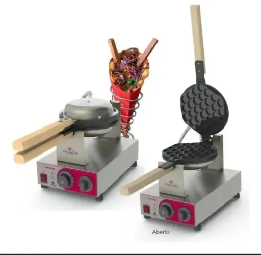 Máquina de bublle waffle usada somente 2 vezes