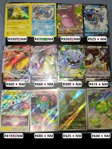 Pokémon Lote de Artes Raras Cartas TCG Originais