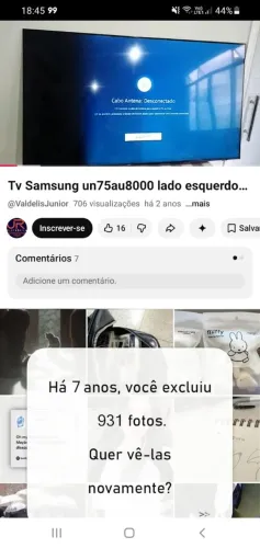 Qled un75au8000g acrílico.