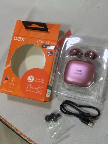 Fone BUD TWS OEX ROSA NOVO